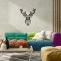 Wallity Deer Metal Decor 2 Negro